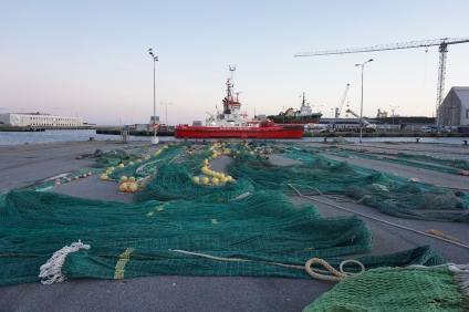 Fischernetze zum trocknen in Skagen